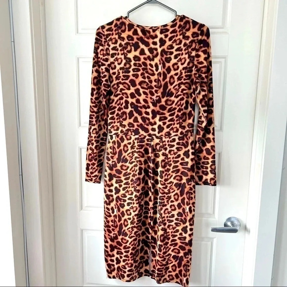CBR ANINAL PRINT LEOPARD LONG  DRESS MAXI Y2K DRESS SIZE M - Picture 5 of 13